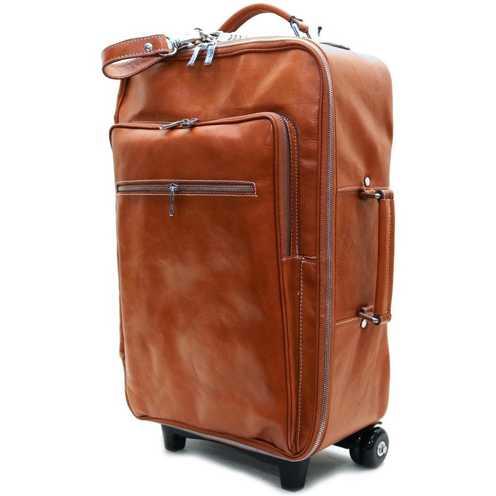 Floto Venezia Italian Leather Rolling Luggage Trolley Wheelie Carryon