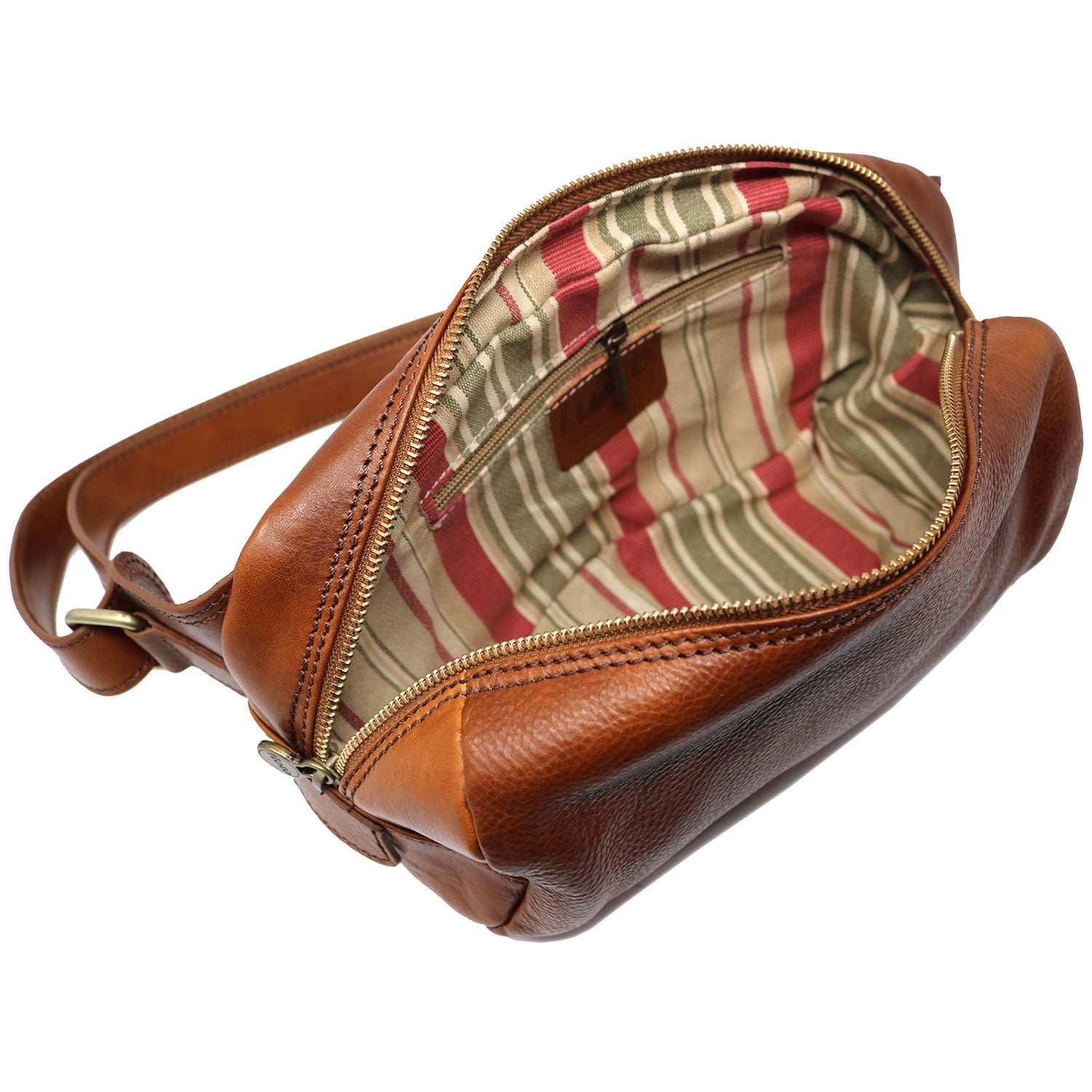 Monogram Floto Roma Italian Leather Men&#39;s Shoulder Sling Bag