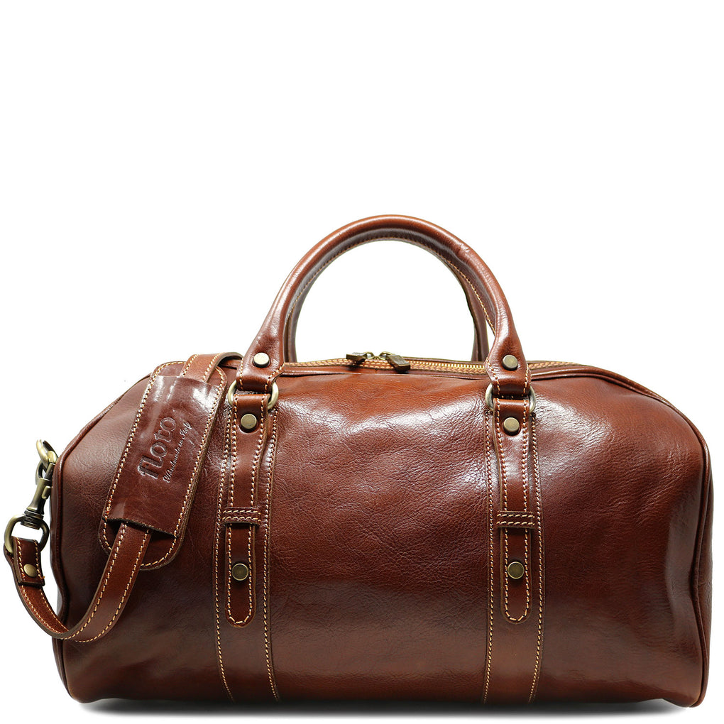 italian leather duffle bags