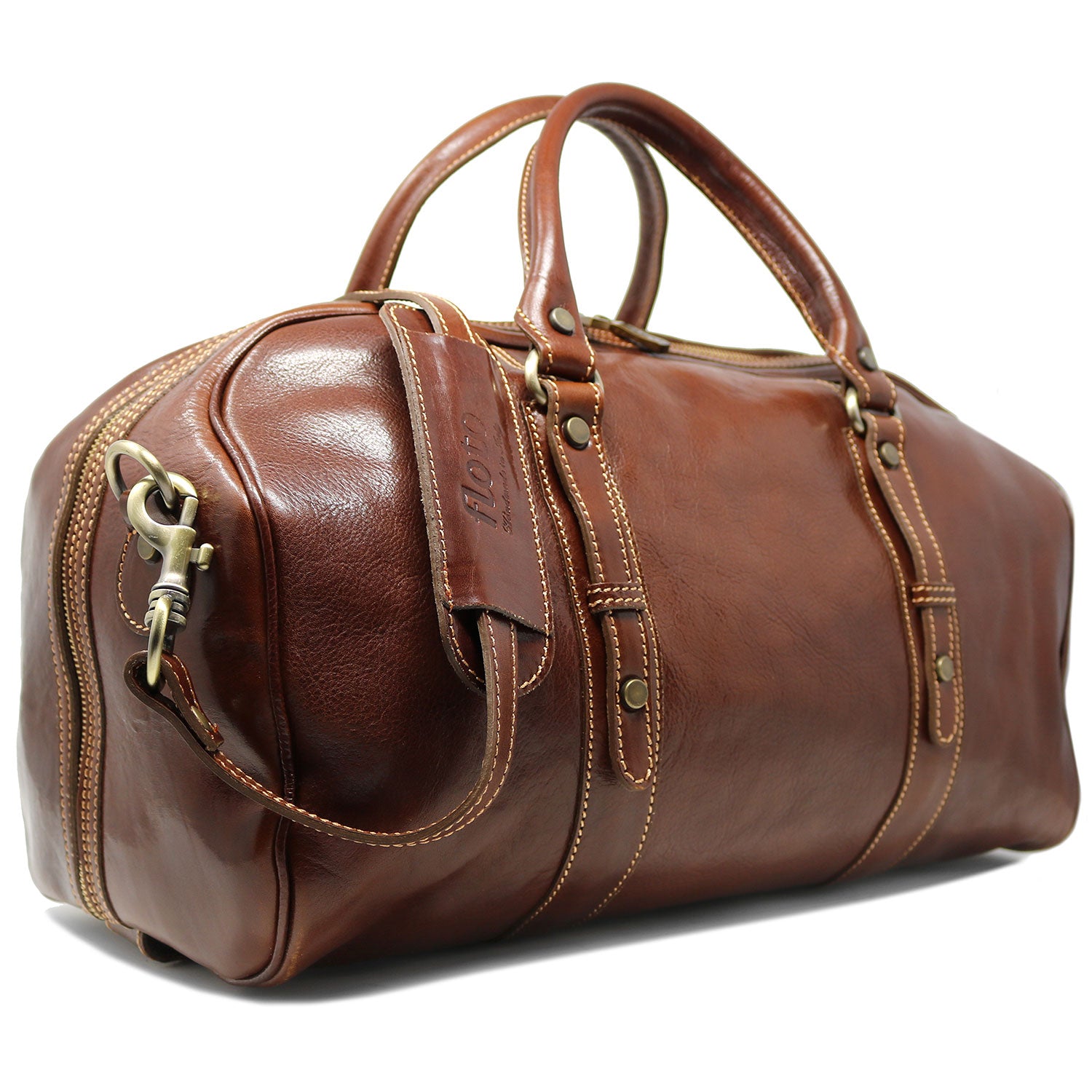 Floto Venezia Piccola Italian Leather Duffle Bag Carryon Weekender