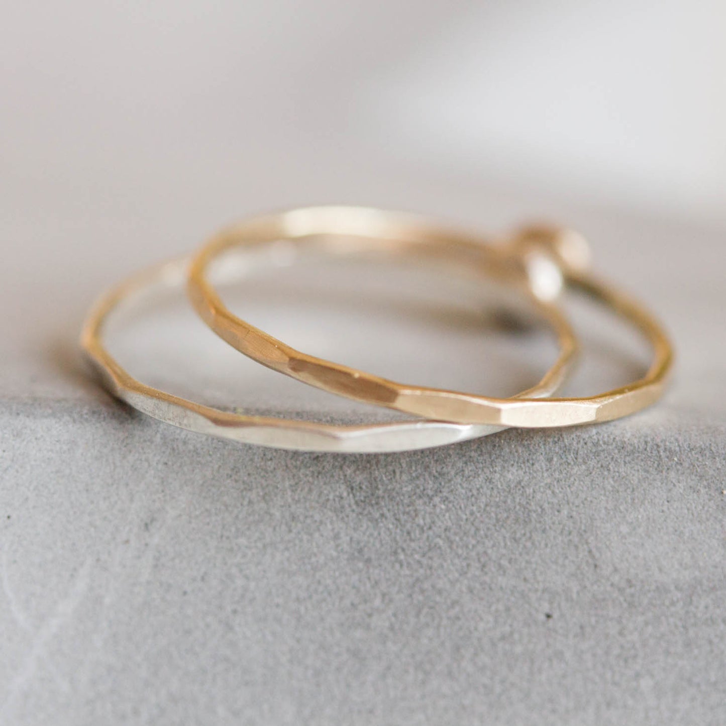 Alexandrite ring - skinny stackable for June