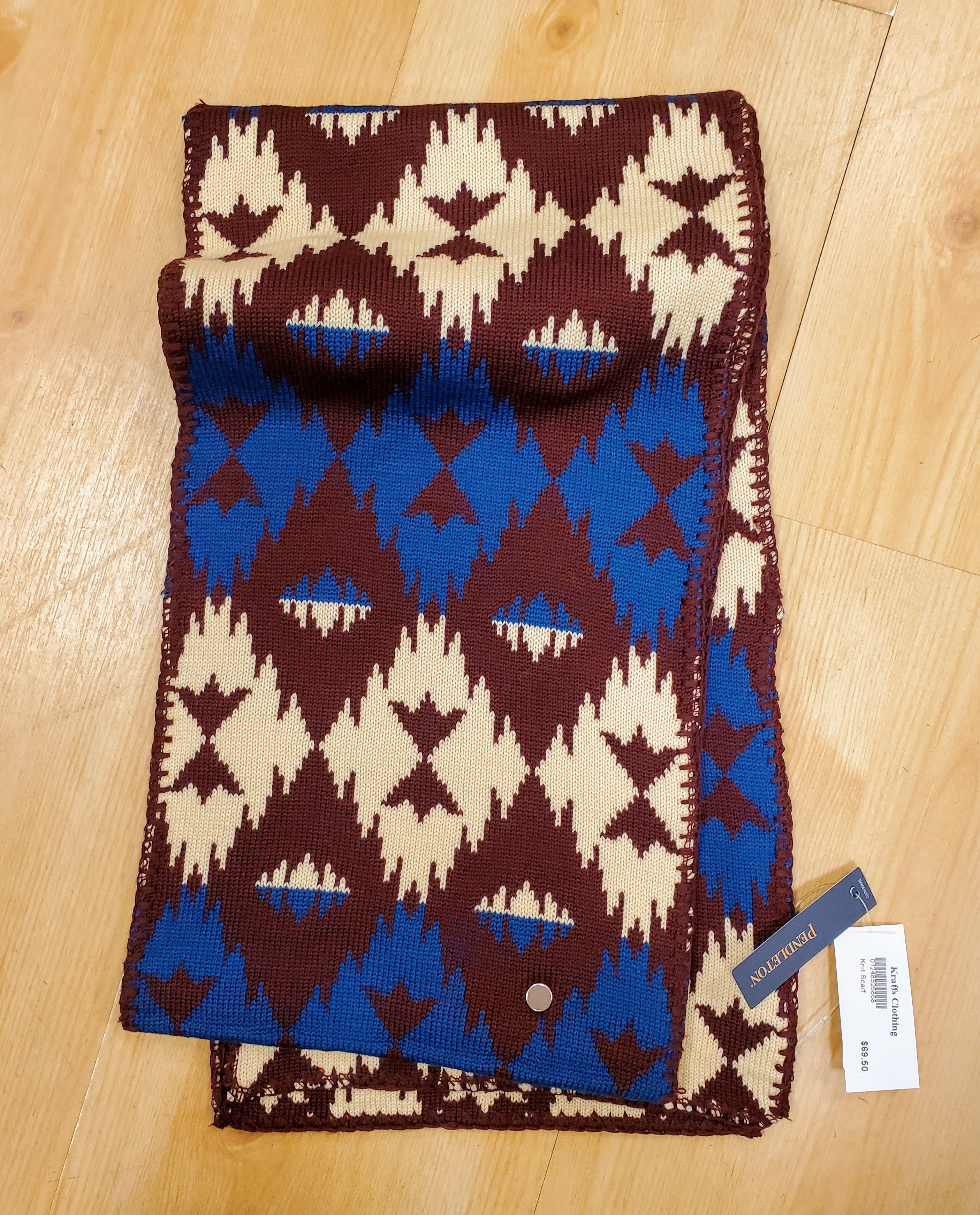 Pendleton  Merino Knit Scarf, Red Grand Mesa