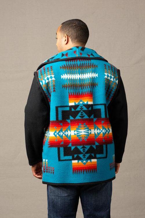 Kraff's Reversible Car Coat, Chief Joseph Turquoise – Kraffs Clothing