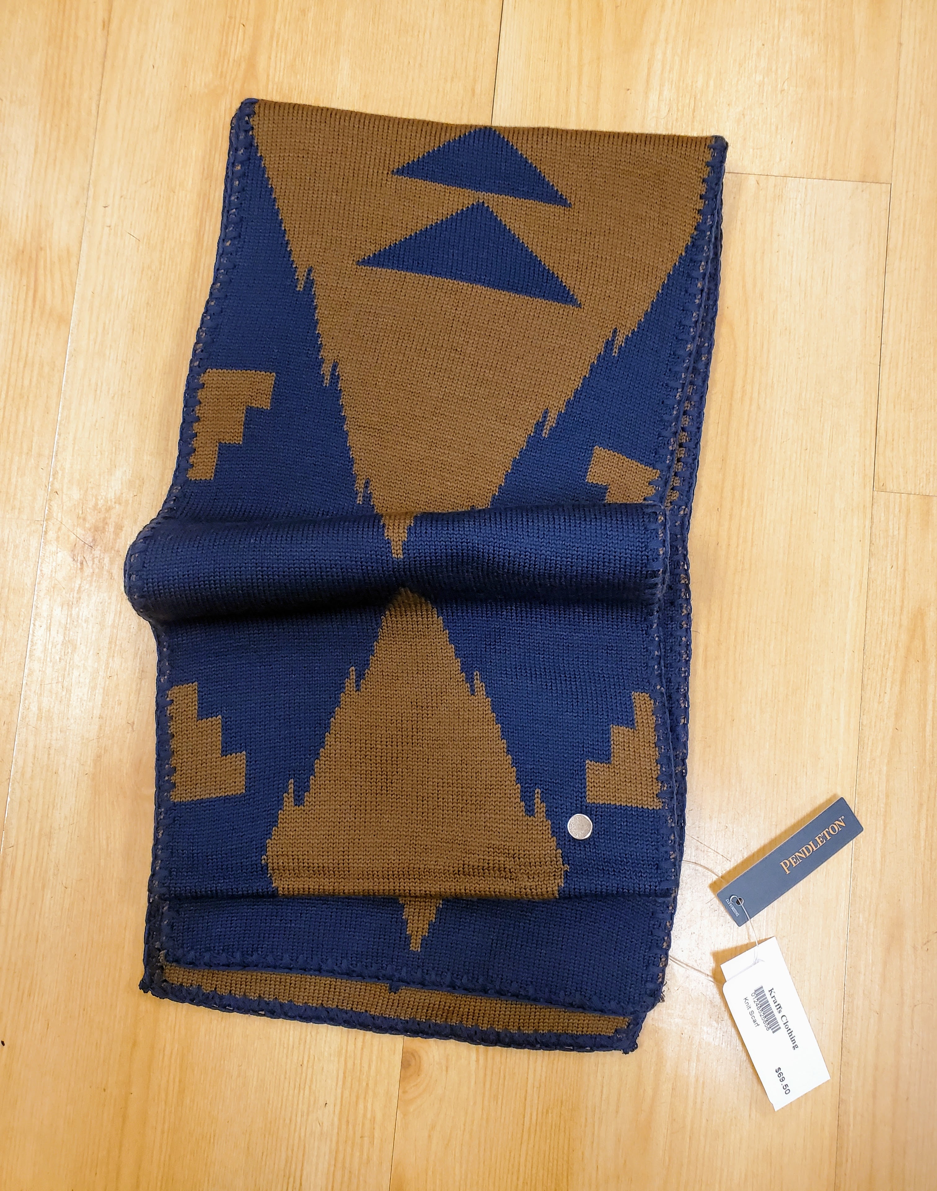 Pendleton  Merino Knit Scarf, Blue Siskiyou