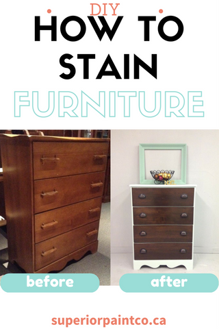 How to stain your furniture before and after