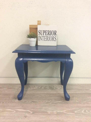 Sapphire Skies side table makeover from Superior Interiors Kelowna 