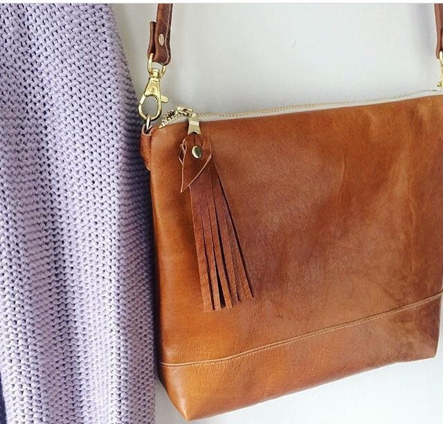 cognac crossbody purse