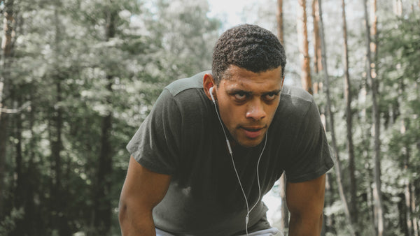 Image of athlete sweating after a run