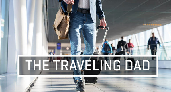 The Traveling Dad : Image of man with suitcase