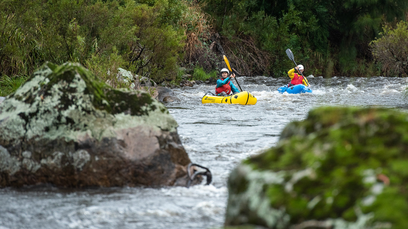 Approaching the first set of rapids on the Goobarragandra River