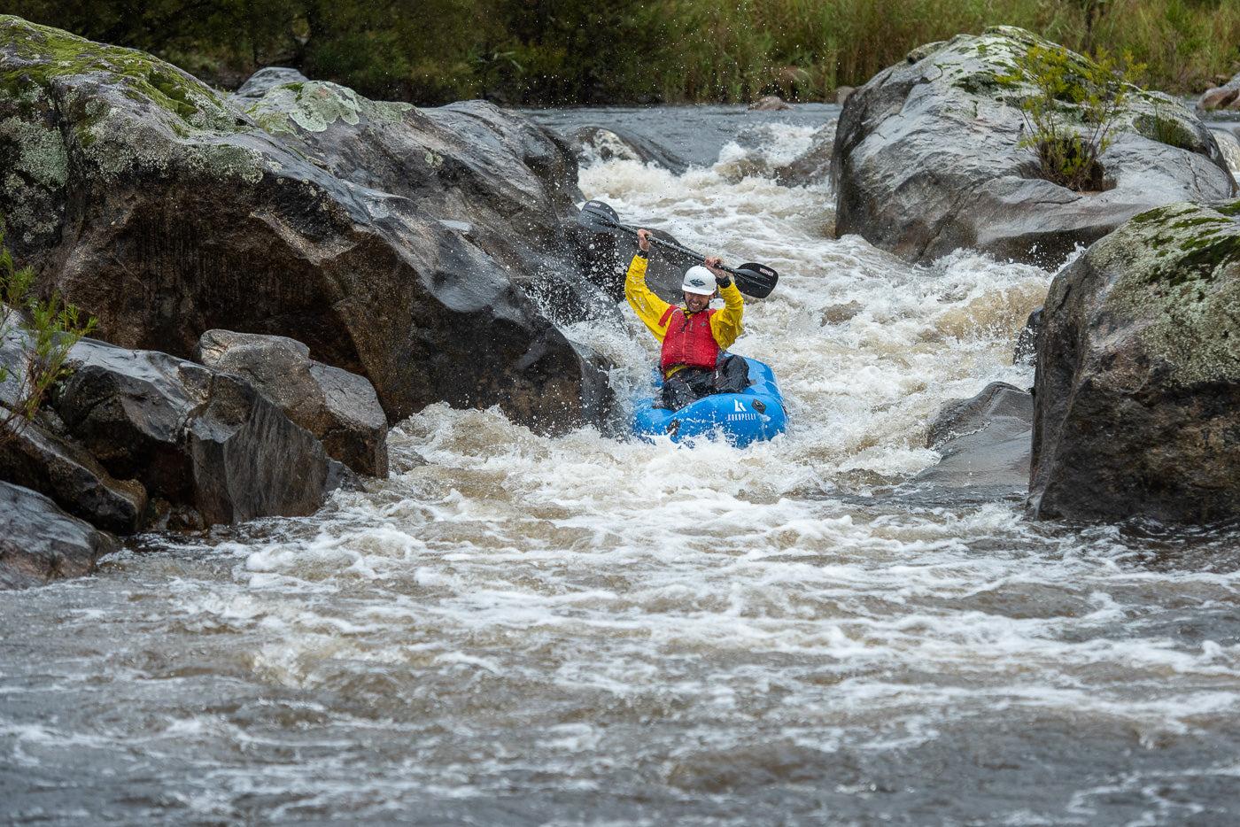 Paddling the rapids on the Goobarragandra River