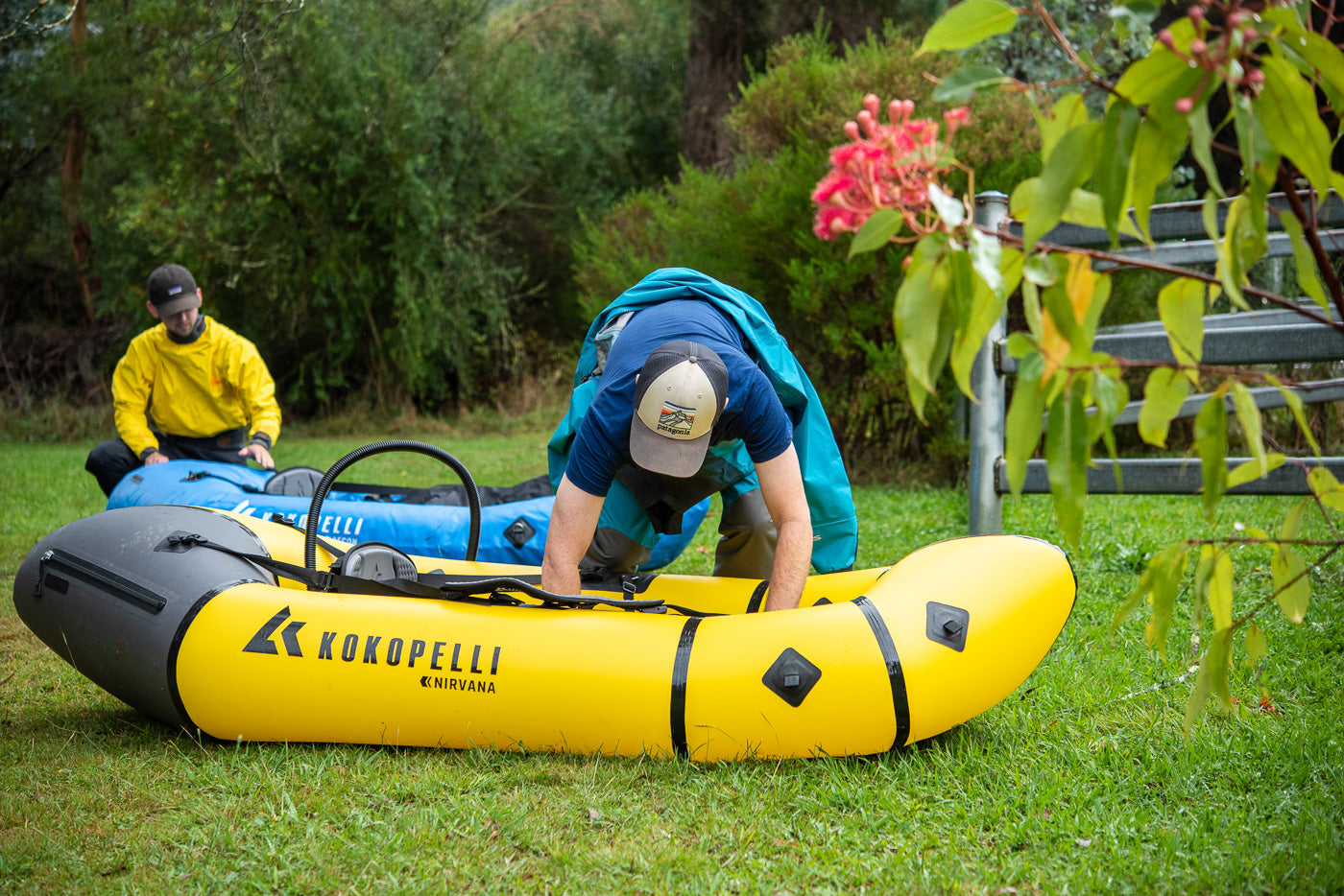 Inflating the Kokopelli Nirvana Self-Bailing Packraft