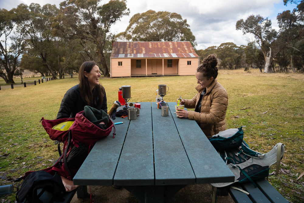 Picnic lunch at Long Plain Hut in Kosciuszko National Park