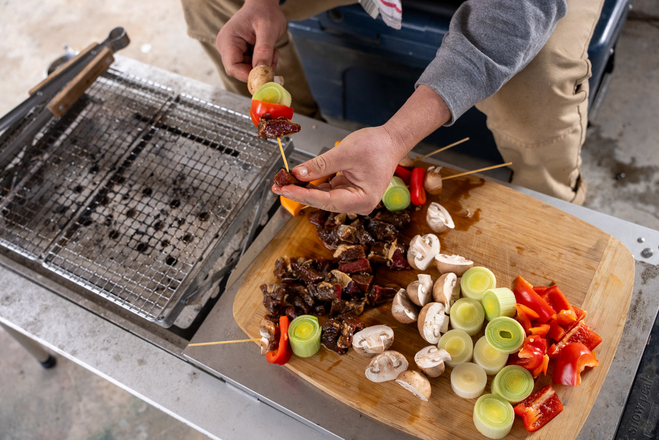 Camp Cooking | Mickey's Teriyaki Venison Skewers on the Snow Peak BBQ Box