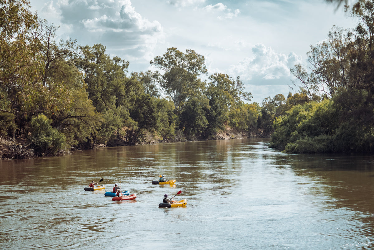 Packrafting the Murrumbidgee River from Brick Kiln Reserve near Wagga Wagga