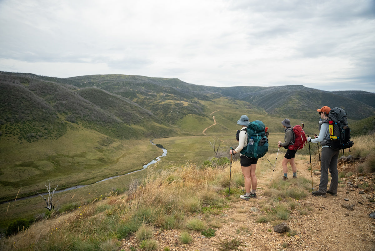 The Tumut River flowing through a valley in the Jagungal Wilderness