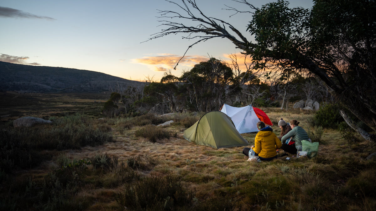 Watching the sunrise over Mount Jagungal in Kosciuszko National Park