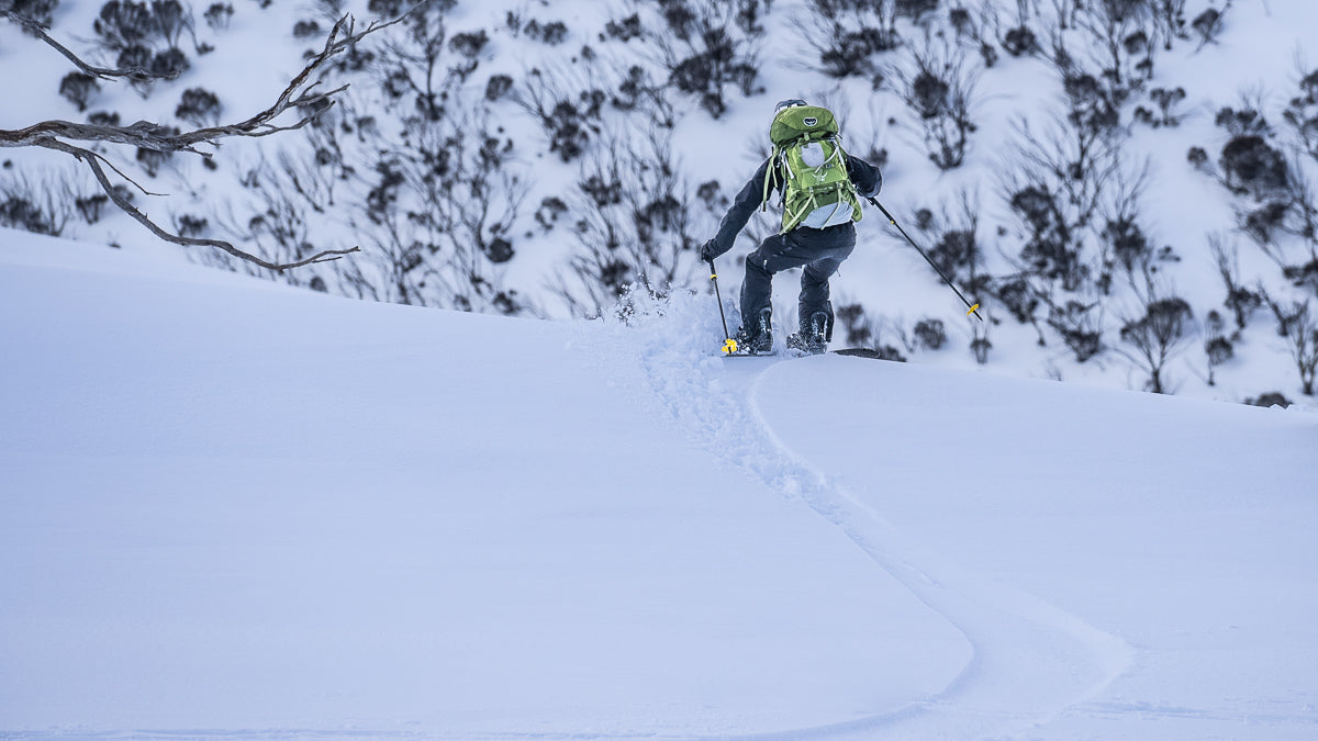 Splitboarding in backcountry Kosciuszko National Park