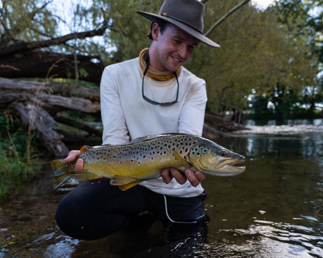 Fly fishing on the Tumut River, in the Snowy Valleys