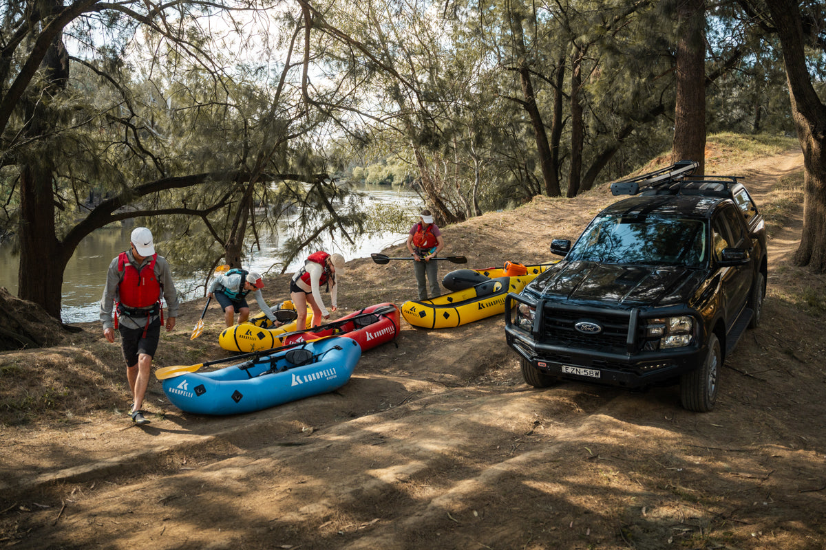 Packrafting the Murrumbidgee River from Brick Kiln Reserve near Wagga Wagga