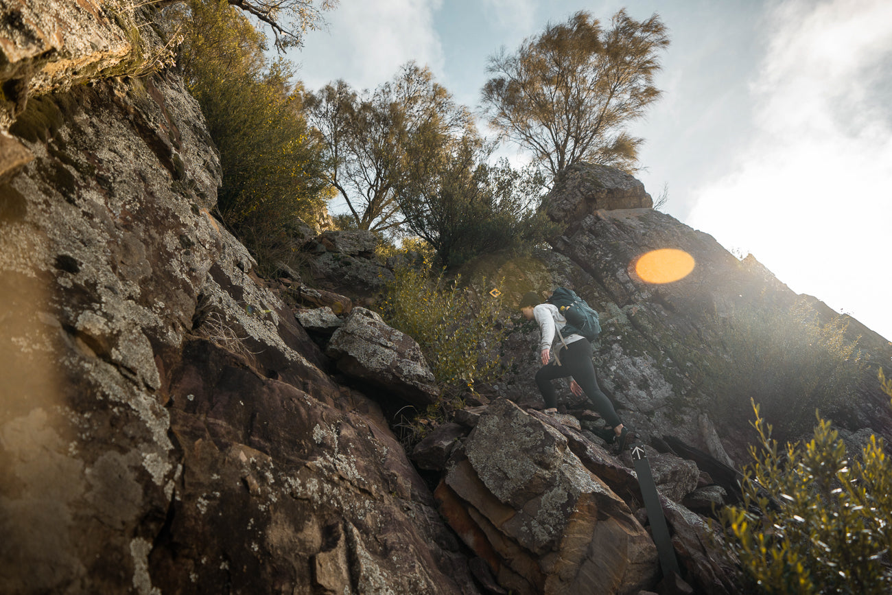 A steep section of the hike at The Rock Nature Reserve - Kengal Aboriginal Place, near Wagga Wagga