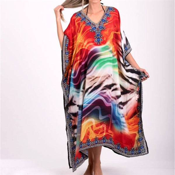 Kaftan Beach Chiffon Cover Up Pareos De Playa Mujer 2019 Beach Wear Oversize Bikini Cover Up Robe Plage Sarong Beach Tunic Q831