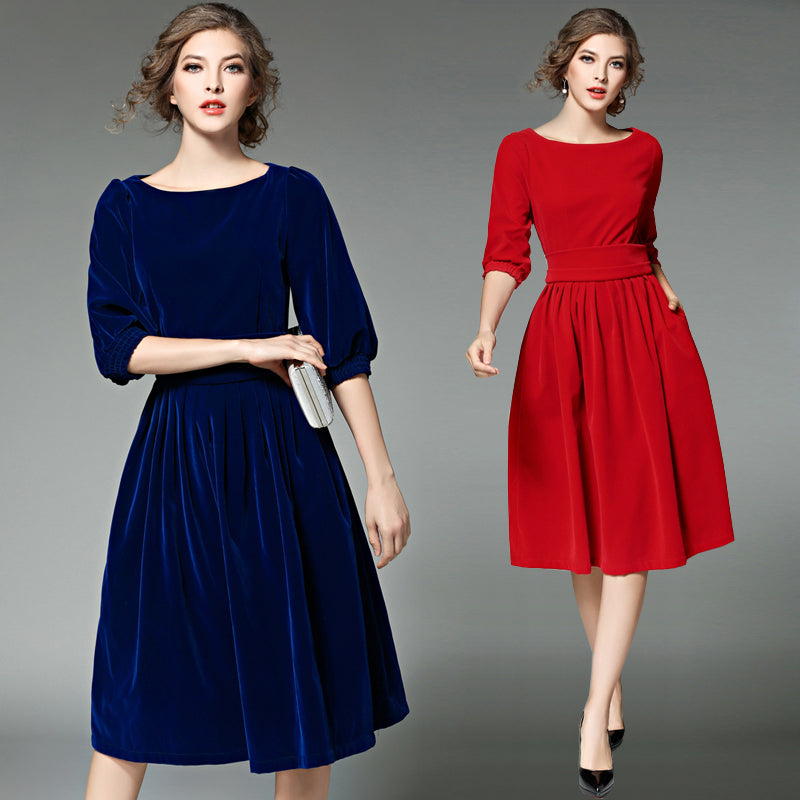 womens velvet christmas dresses