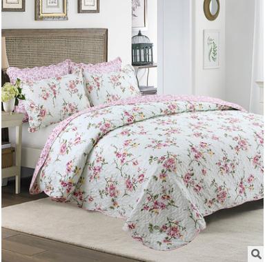 Bohemia Style Handmade Patchwork Quilt Set 3pcs Bedding Washed