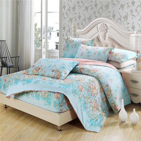 Fresh Floral Queen King Full Twin Size Bedding Sets Cotton