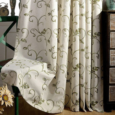 grey and green curtain fabric