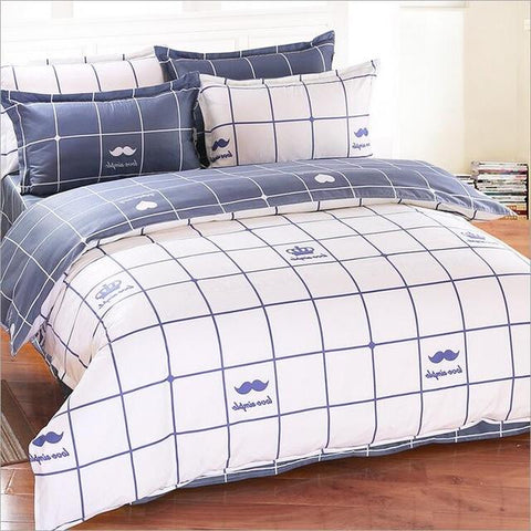 Two Sides Different Colors Bedding Set Sheet Duvet Cover Set