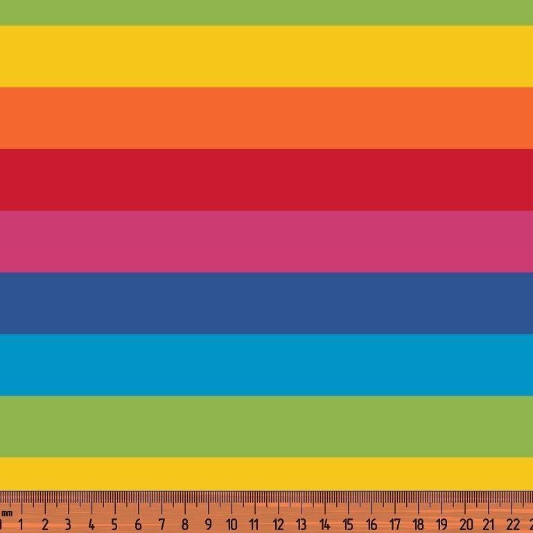 Jersey Fabric - Thick Rainbow Stripes 