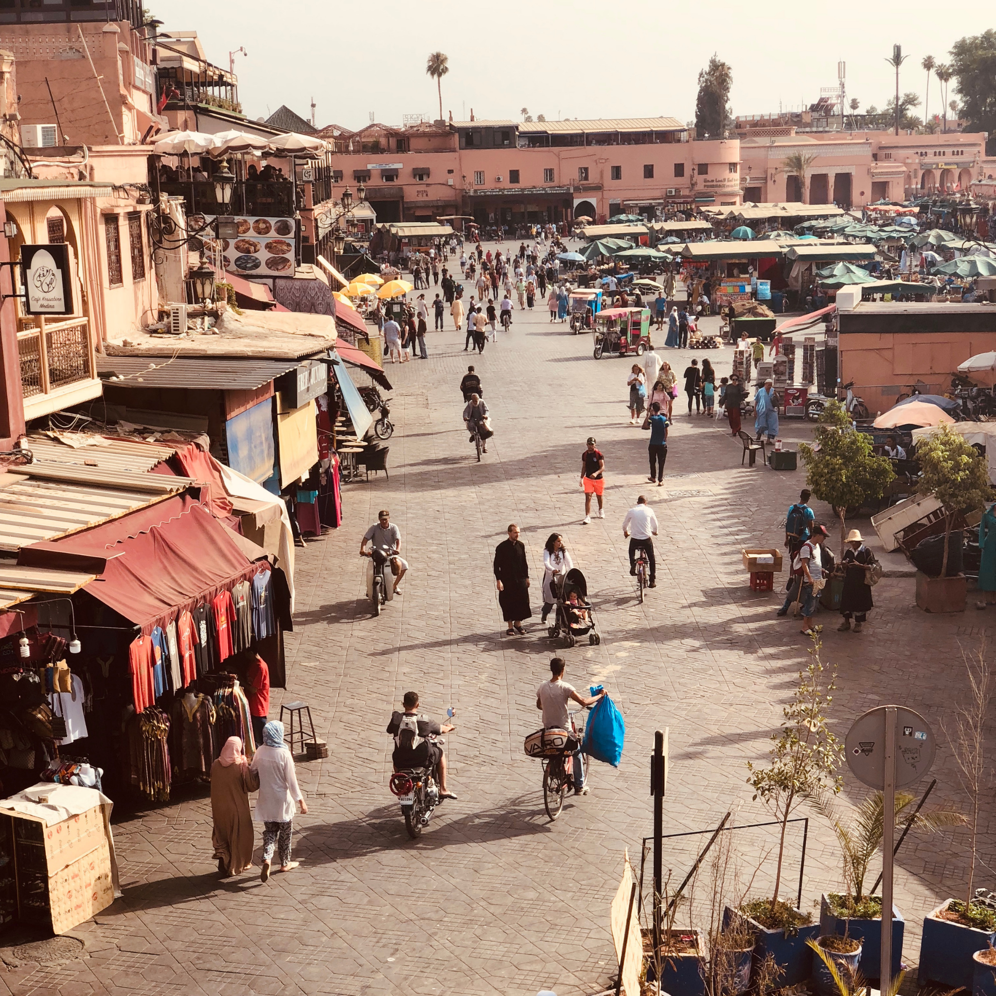 Jemaa el-Fnaa, Africa's largest open square in Marrakech Morocco