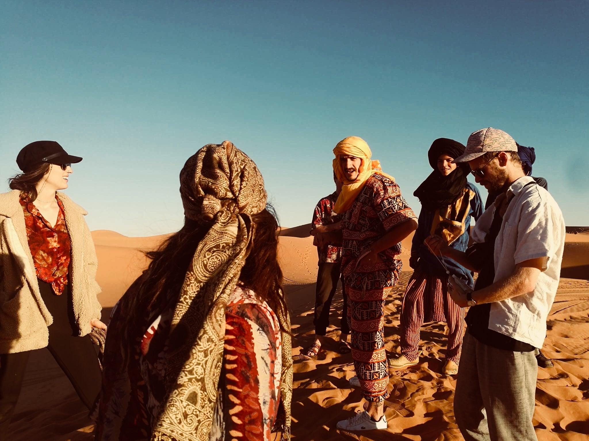Friends exploring the desert 