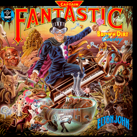 Elton John - Captain Fantastic And The Brown Dirt Cowboy vinyl record sleeve