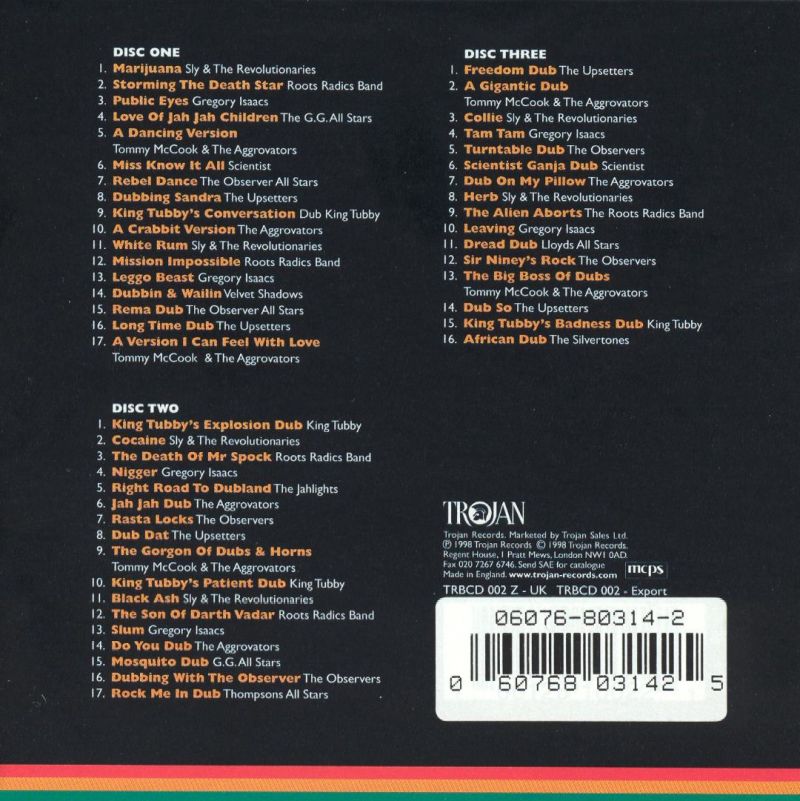 Various Reggae 3cd Album Box Set Trojan Dub Box Set Trojan Tr New Sealed Shakedownrecords