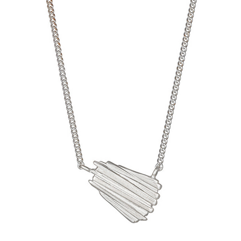 Silver dune necklace