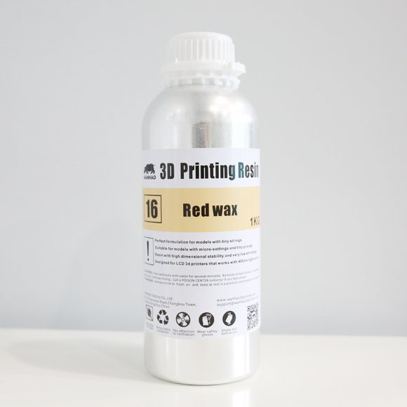 3d Printing Resin Red Wax 250ml 500ml 1000ml Bottle Wanhao