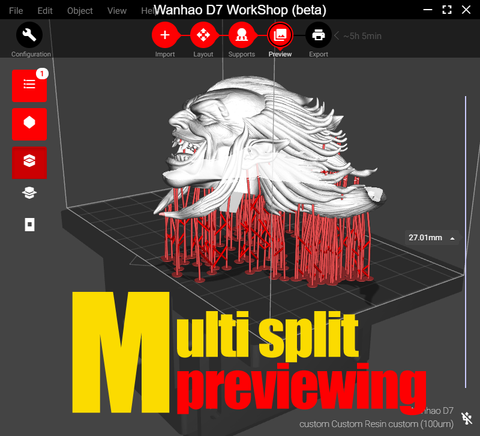 wanhao d7 creation workshop settings