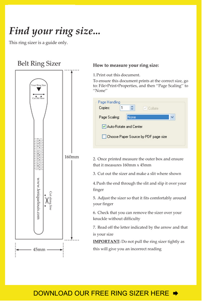 King Will Ring Size Chart