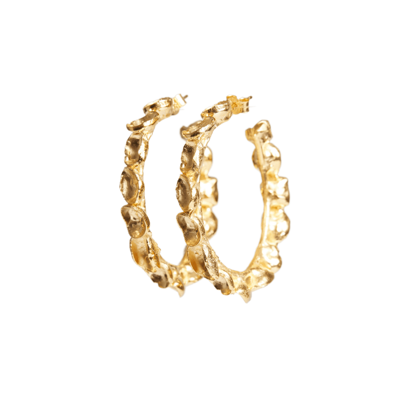 SHOP Luxury Gold Hoop Earrings - Seen In Vogue – Lenique Louis