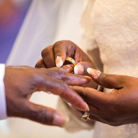 BLACK COUPLE WEDDING RING 