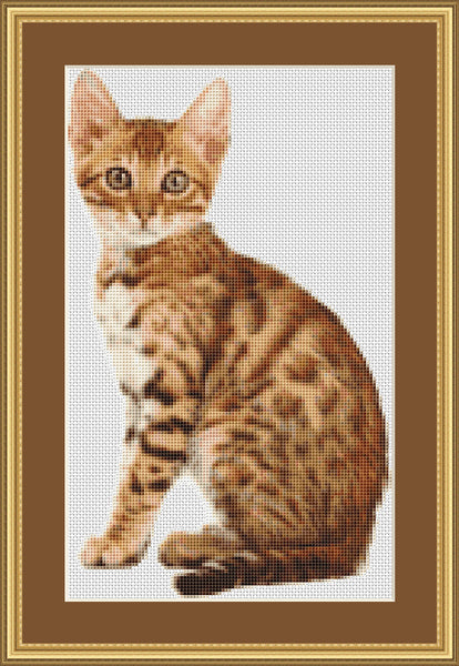  Bengal  Cat  Cross Stitch Kit CrossStitchKingdom