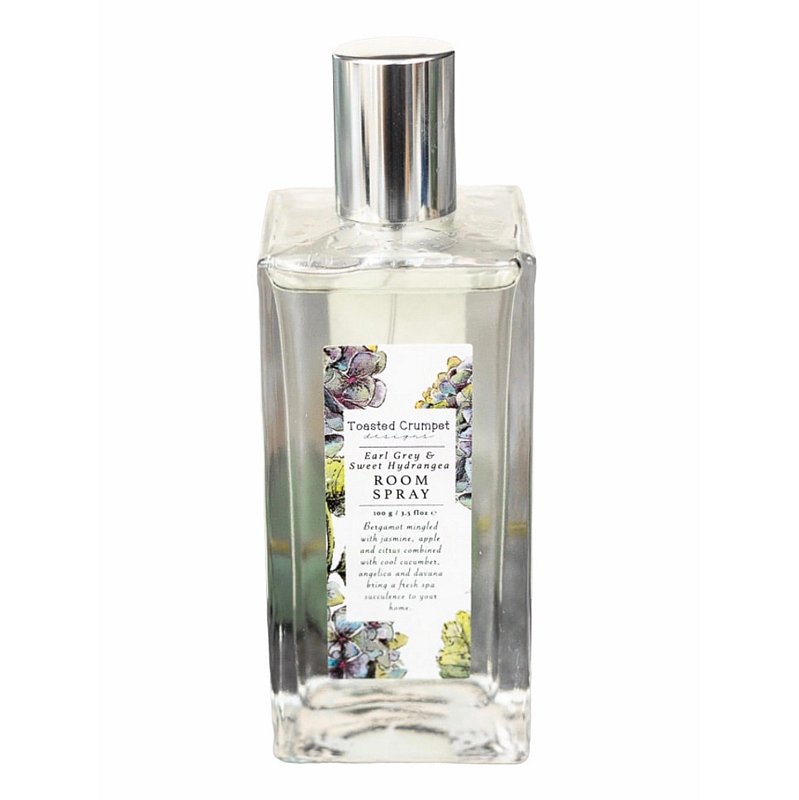 Toasted Crumpet Earl Grey and Sweet Hydrangea Room Spray RS25 front