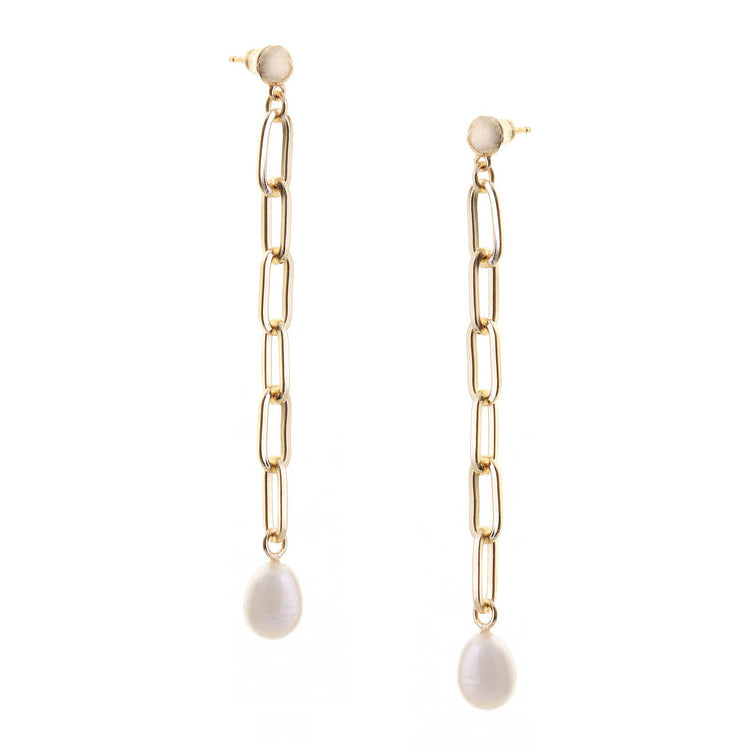 Tutti & Co Prosper Freshwater Pearl Earrings Gold-Plated