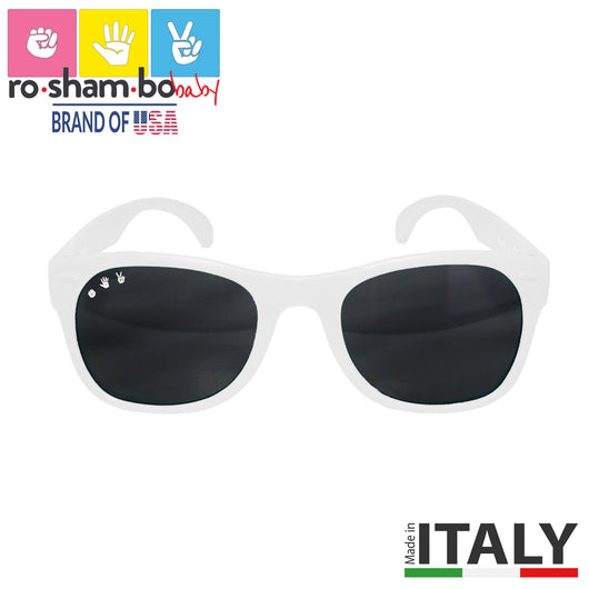 Adult Sunglasses White Frame L/XL—Ro·Sham·Bo·Baby