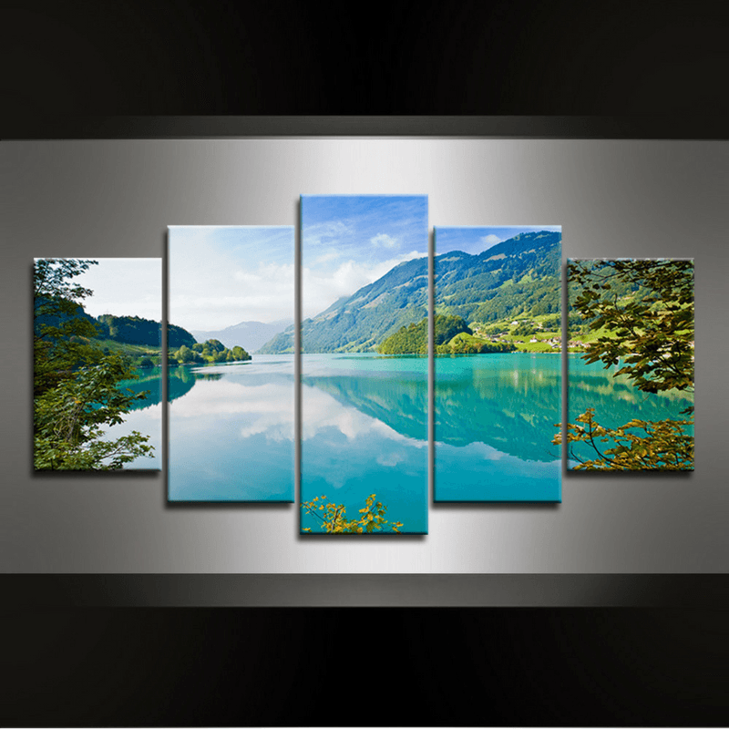 5 Piece Lake Canvas Wall Art Gearearth