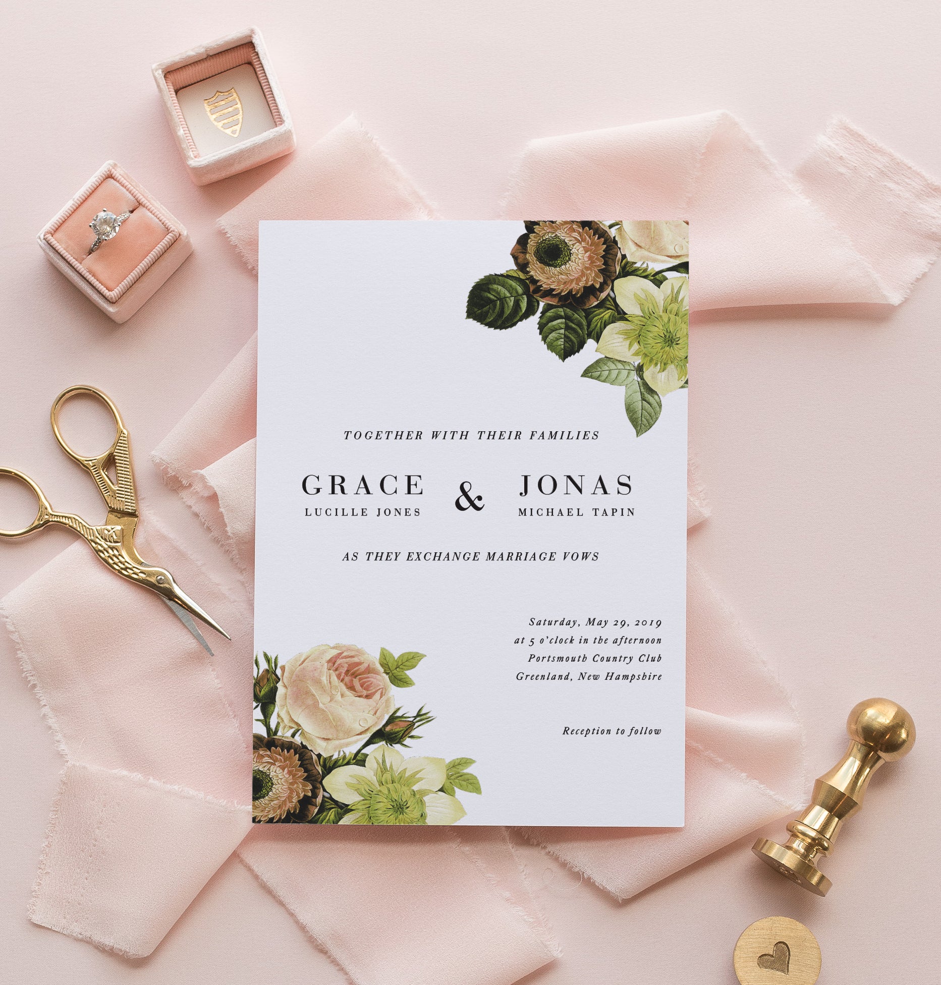 Wedding Invitations Unique Wedding Invitations   Botanical Floral Wedding Invitation Grace Suite 