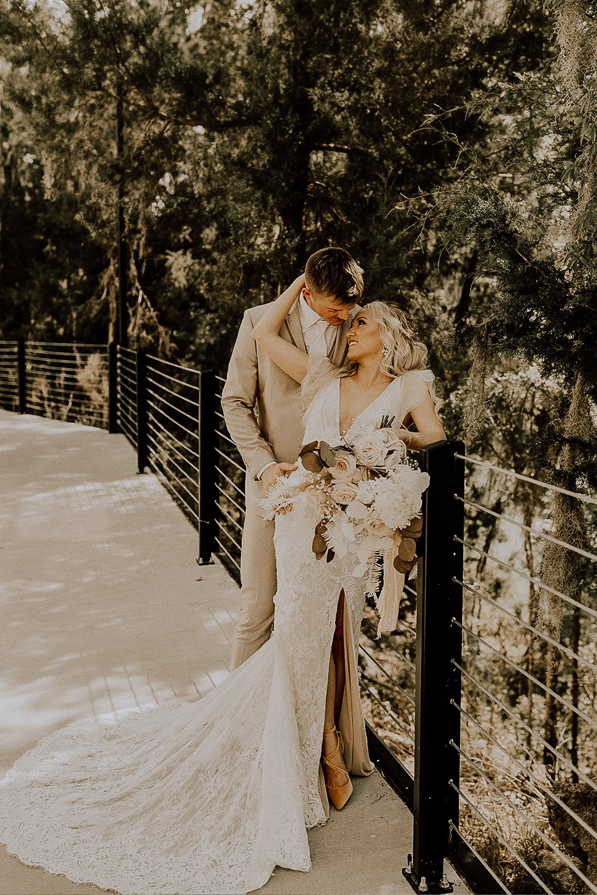 Boho Destination Wedding Florida Bride and Groom White Rock Canyon