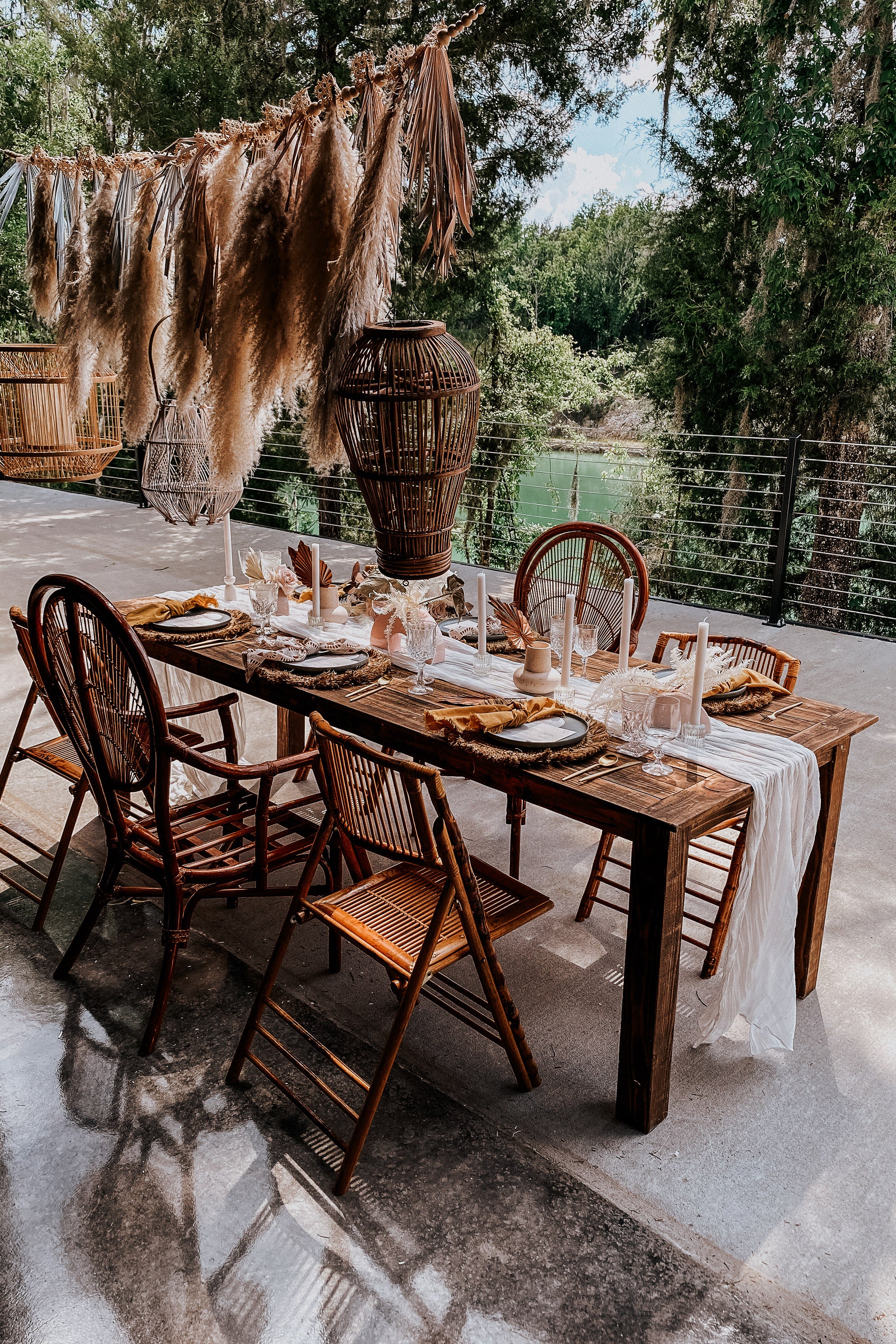 Destination Wedding Florida White Rock Canyon Boho Decor Tablescape